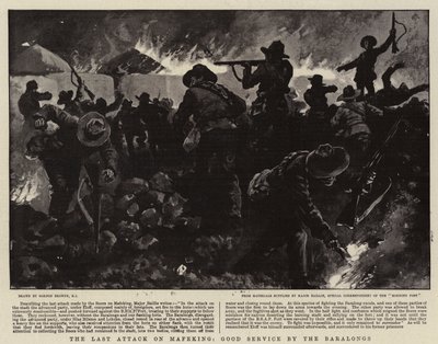 Der letzte Angriff auf Mafeking, guter Dienst der Baralongs von Gordon Frederick Browne